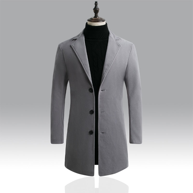 Men's long cotton coat