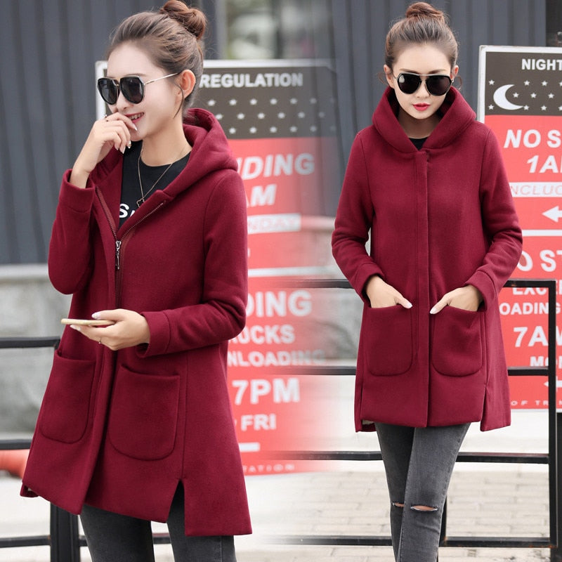 Elegant long women's jacket